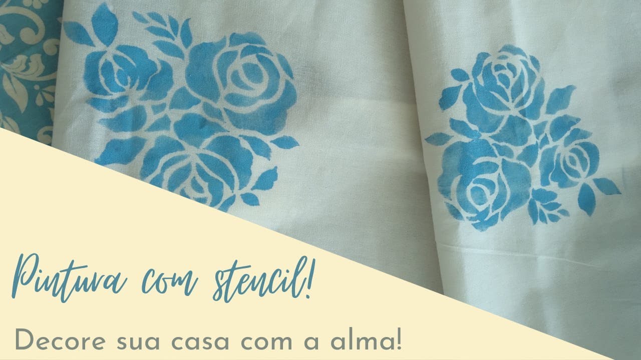 Como fazer almofadas com pintura  em stencil
