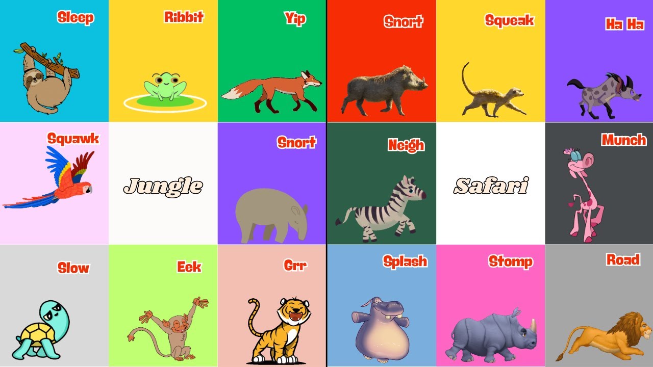 Jungle and Safari Animal Sounds Song 0403 | Animal Song Nursery Rhymes For Kids | Kids TV Education