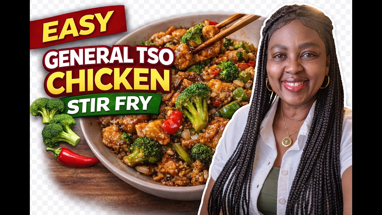 Easy General Tso Chicken Stir Fry | Quick Chicken & Broccoli Recipe