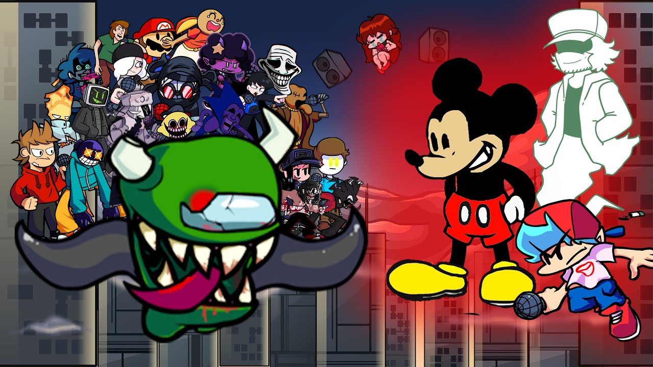 FNF Ejected, Happy, Headache (Impostor V3)But Different Characters Sing It  (Everyone Sings Ejected)