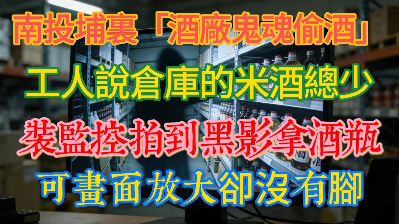 南投埔裏「酒廠鬼魂偷酒」？工人說倉庫的米酒總少，裝監控拍到黑影拿酒瓶，可畫面放大卻沒有腳，是傳說中的「酒靈」？
