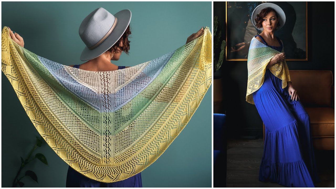 3 Fun Techniques You Need to Know to Easily Knit this Adventurous Beginner, Lacy Shawl –  Frühling!