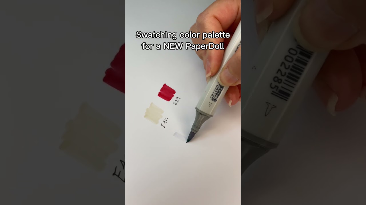 Swatching Copic Sketch Markers Color Palette for a New PaperDoll | ASMR