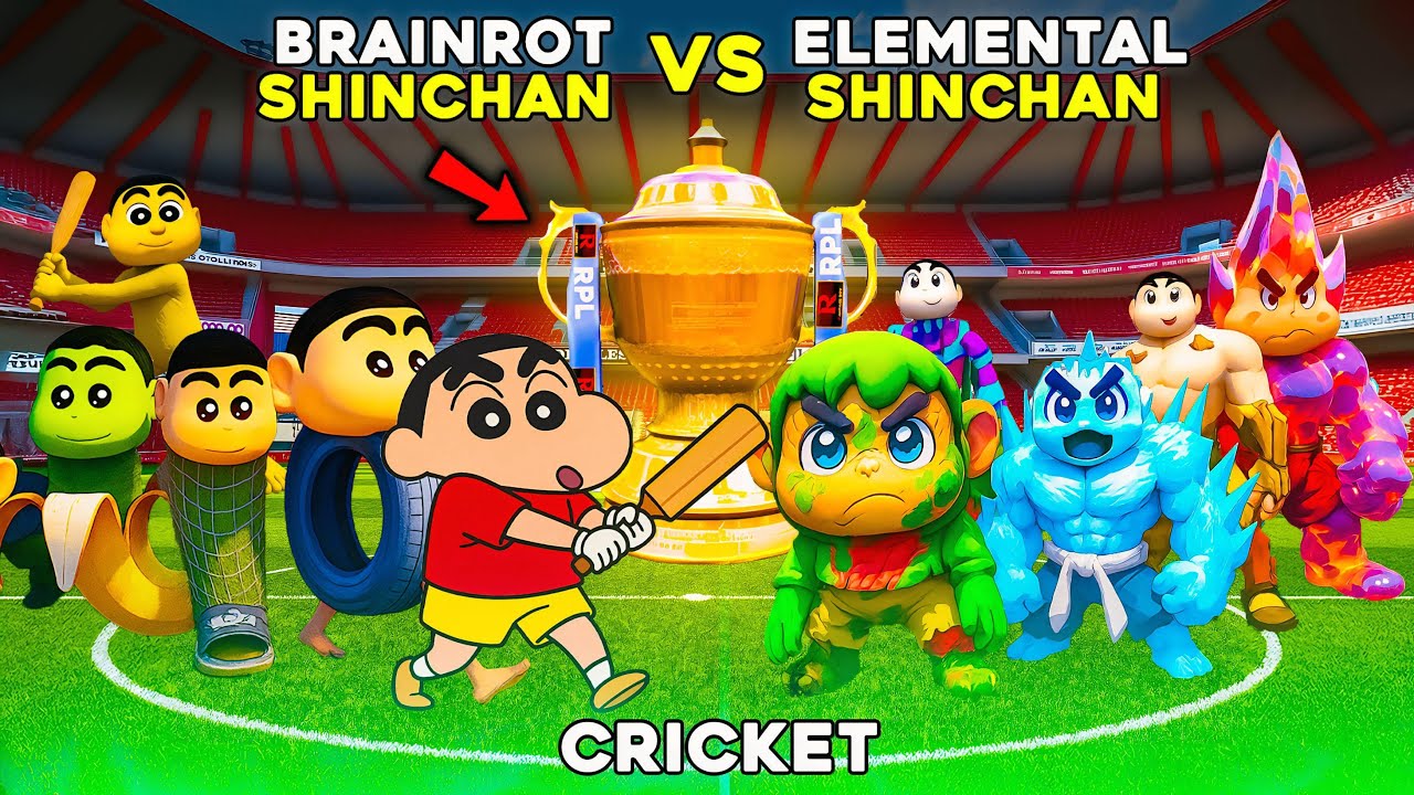 Brainrot Shinchans VS Eemental Shinchans Playing Cricket 🏏😱😱 Full Fun In GTA5 #bommalu #gta5telugu