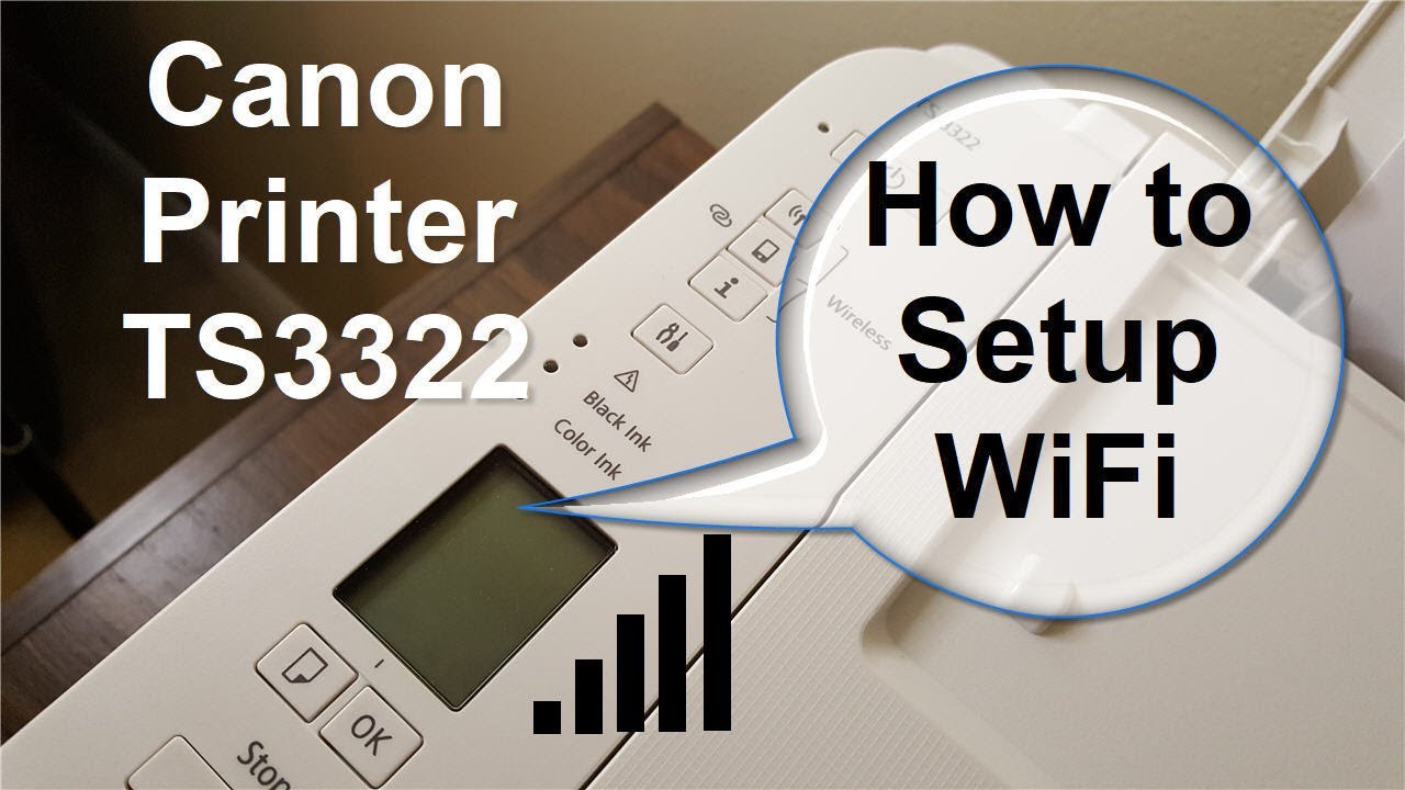 Canon PIXMA TS3322 Printer Wireless (WiFi) Setup!