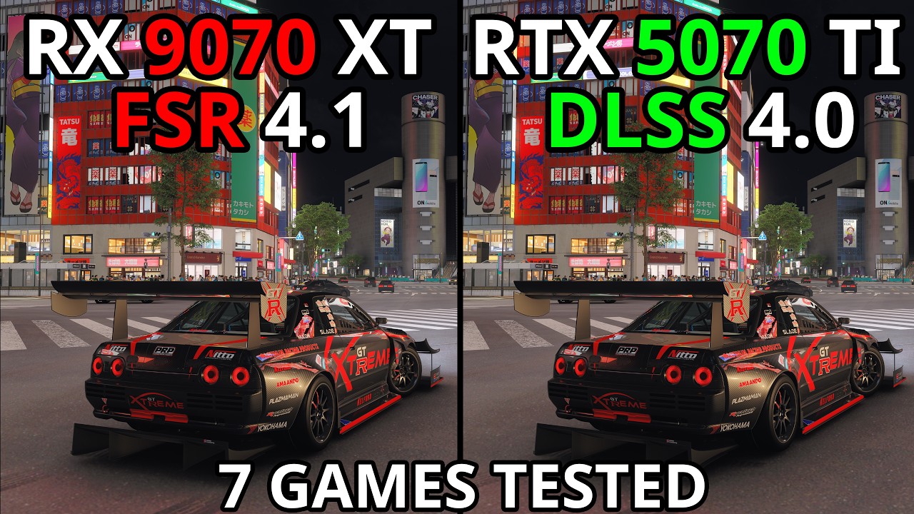 RX 9070 XT против RTX 5070 TI | FSR 4.1 против DLSS 4.0 | 1440P | Протестировано 7 игр