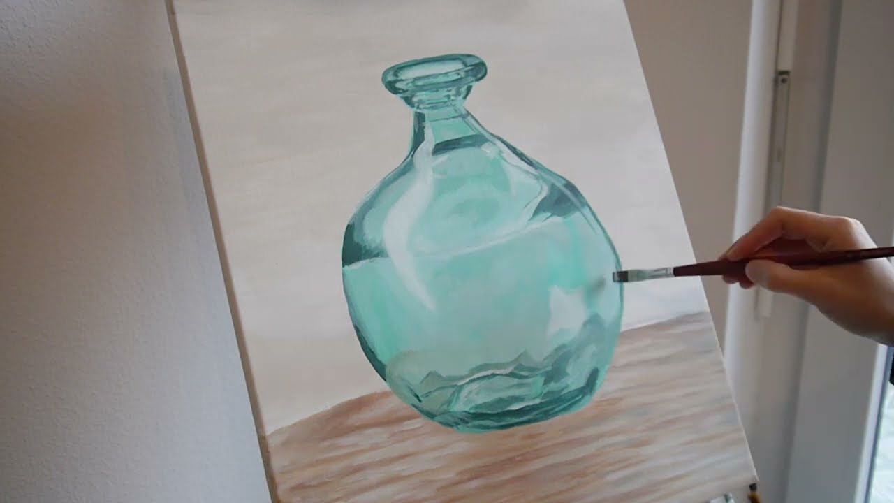 Speed Painting of a Flower Vase | Acrylic | Time Lapse