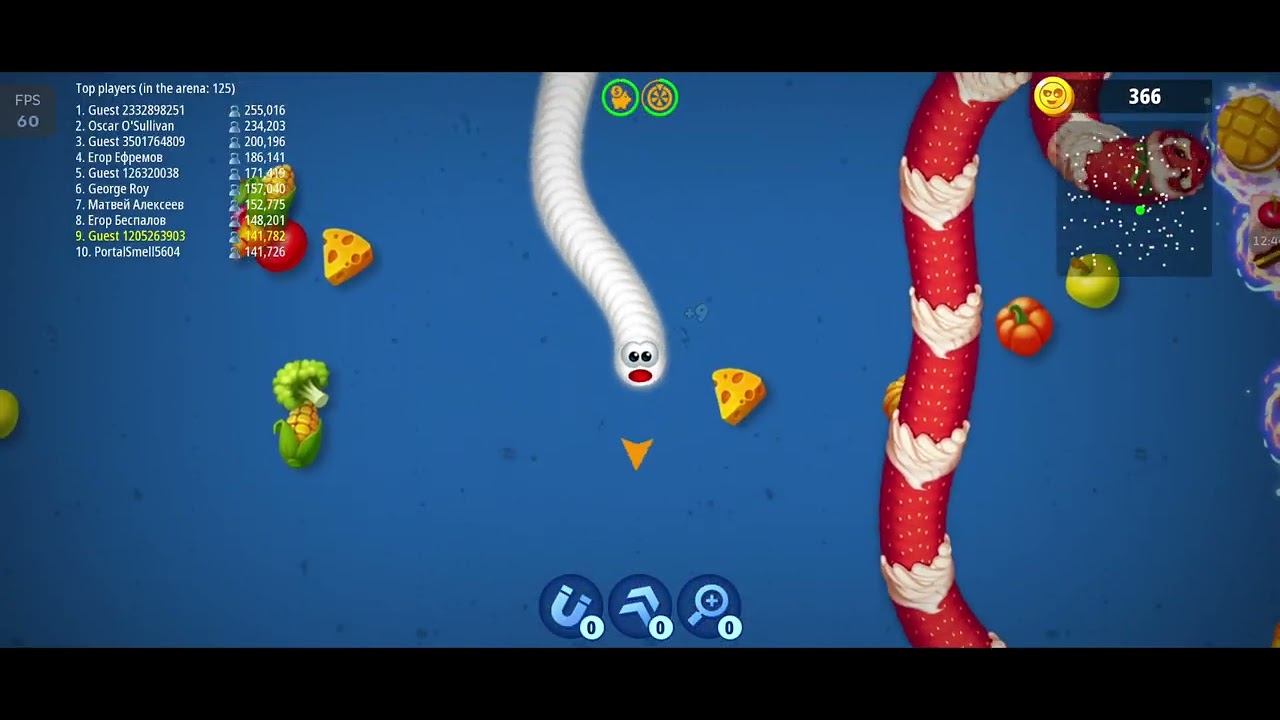 I conquer 1 st rank in worm zone game| snake game | top game play #wormszone #wormszoneio 