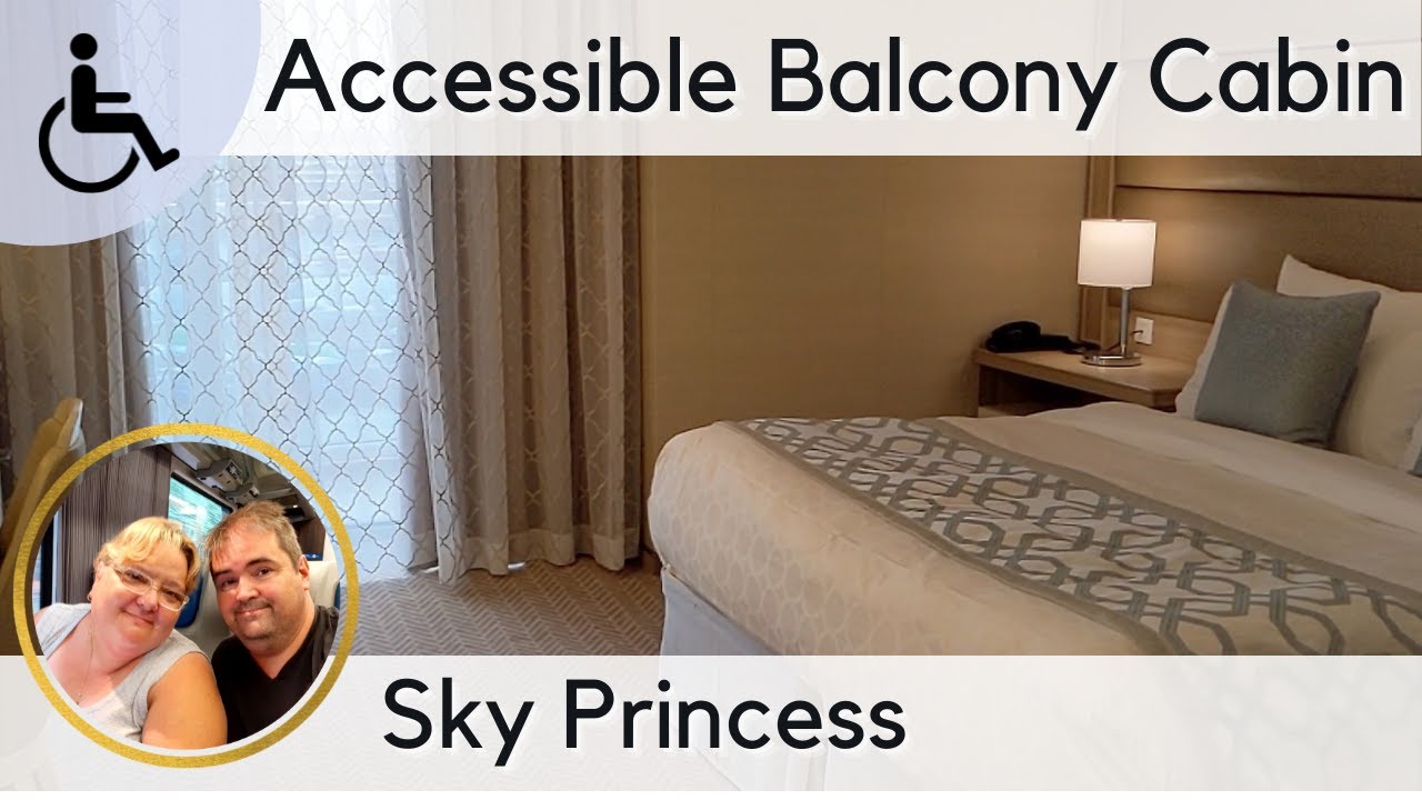 Sky Princess Wheelchair Accessible Balcony Cabin C304 Tour (Deck 10 - Caribe)