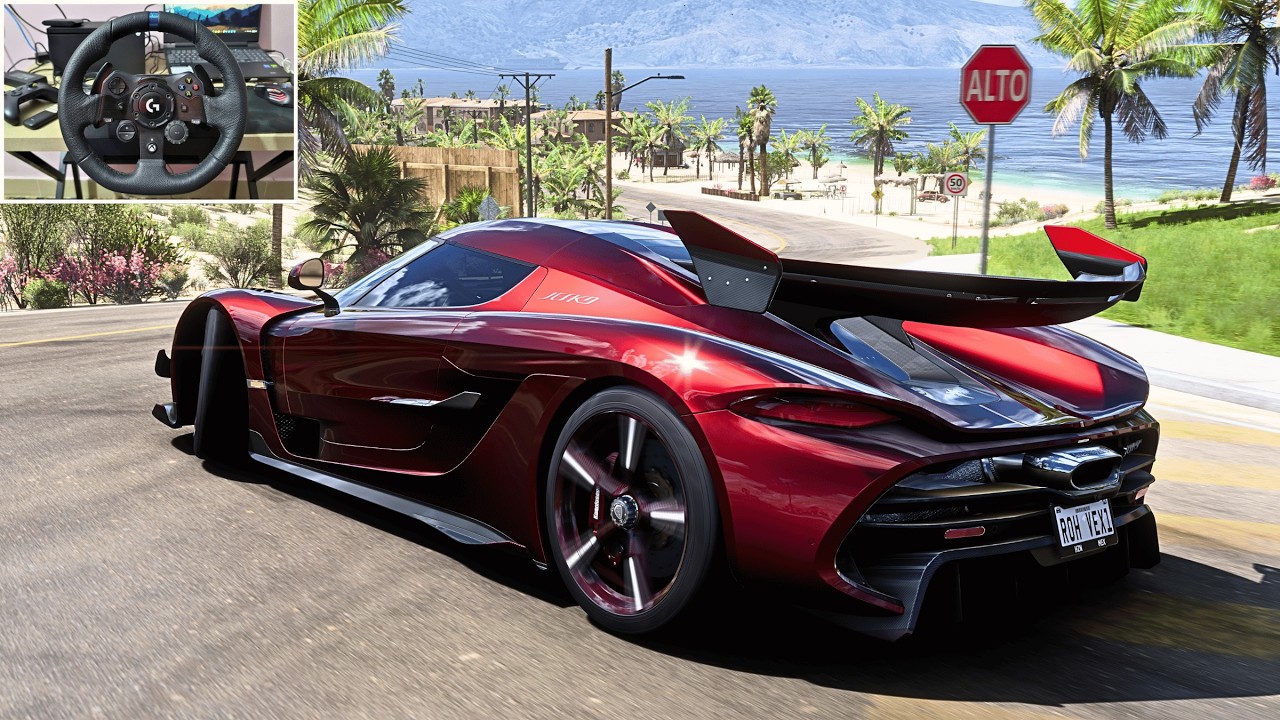 Forza Horizon 5 Koenigsegg Jesko 2022 1280 HP | G923 Wheel Cam Relaxing Drive 2K No Commentary
