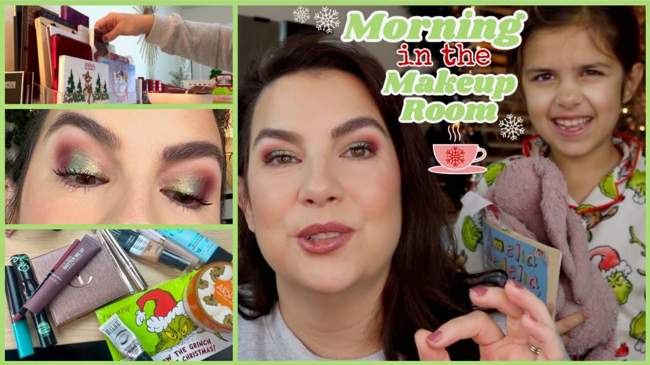 MORNING IN THE MAKEUP ROOM 🎄 Fun Eye Look, Winter Palette Station