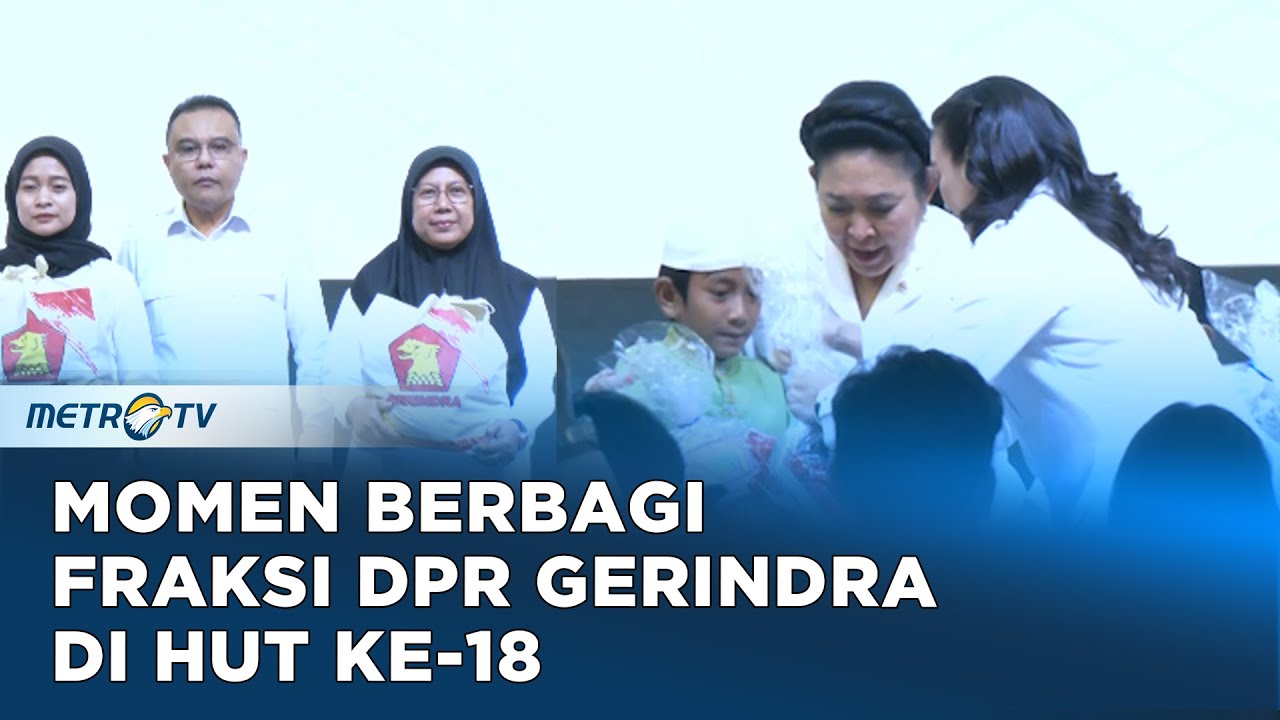 Di HUT ke-18, Fraksi Gerindra DPR Bagi-Bagi Santunan &  Sembako
