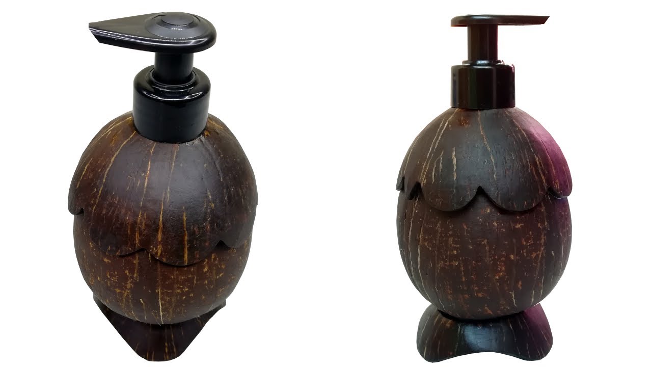 Sanitizer Dispenser |Coconut Shell Craft Ideas |Waste Material To Useful Organizer