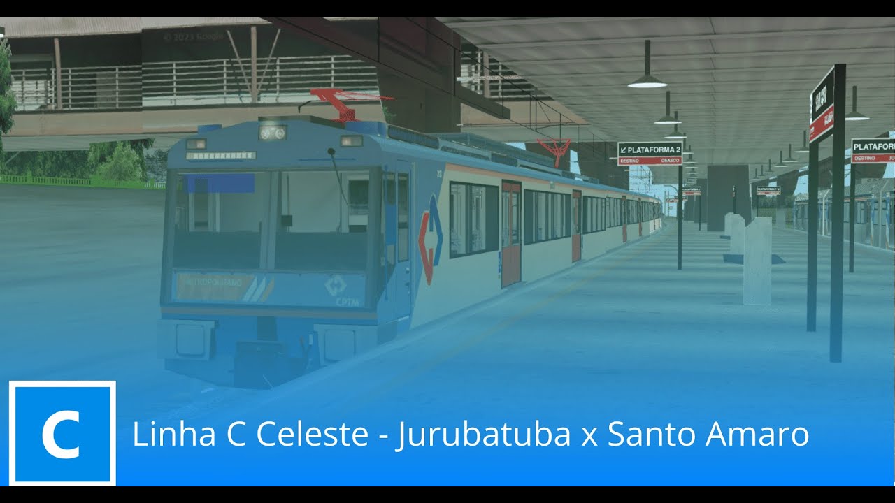 [CPTM] Linha C Celeste - Série 2100 | Jurubatuba × Santo Amaro [OpenBVE]