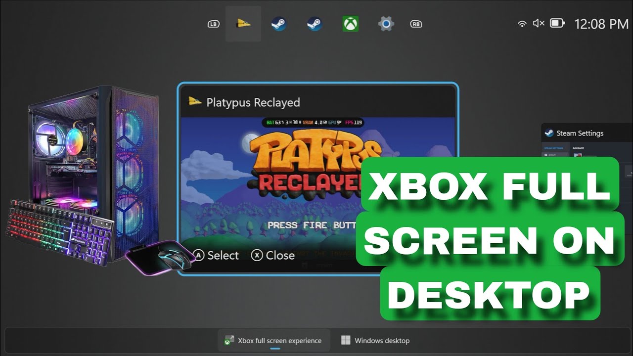 HOW TO INSTALL XBOX FULL SCREEN EXPERIENCE ON A DESKTOP PC. PROOF!!!