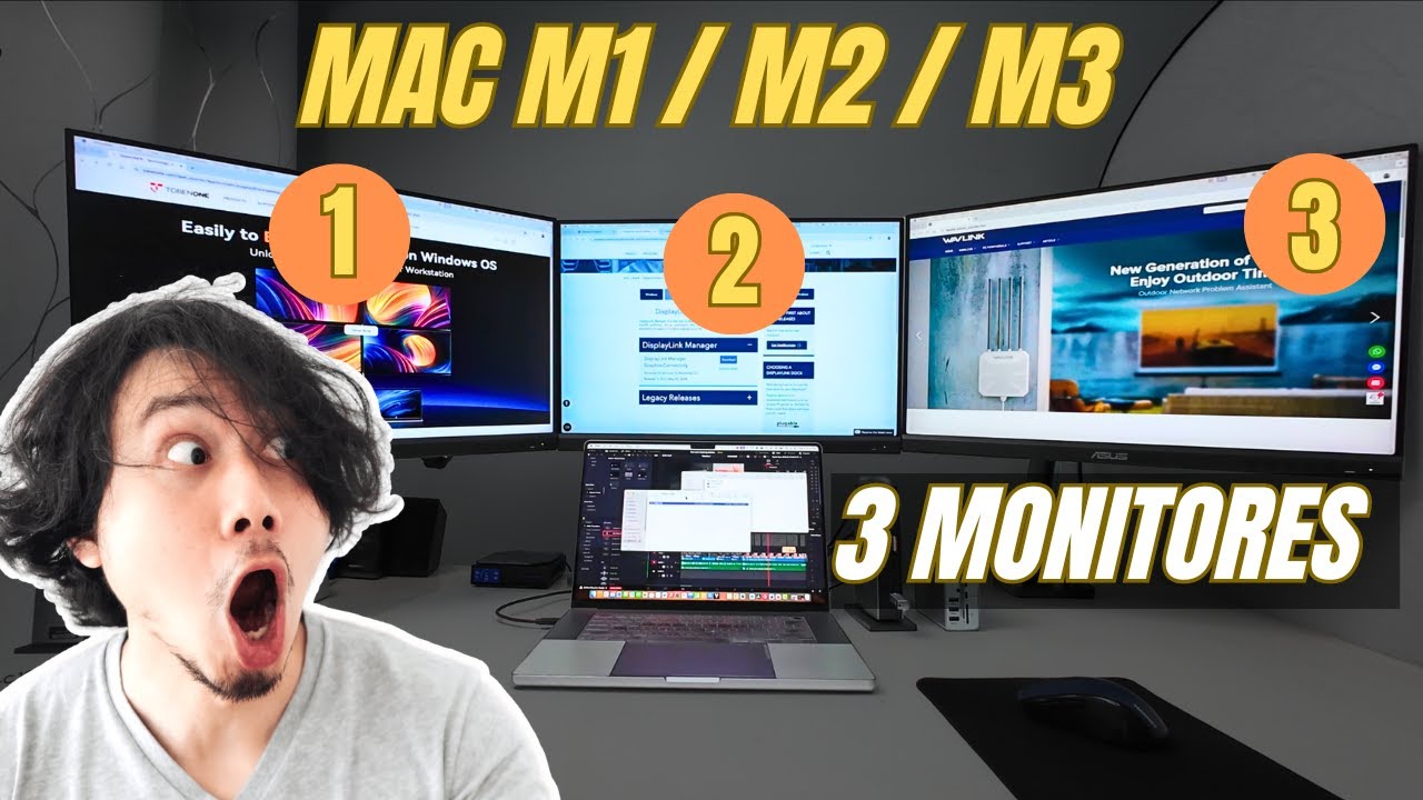 Macbook M1 Com Dois Monitores [Também para M2 com 3 Monitores]