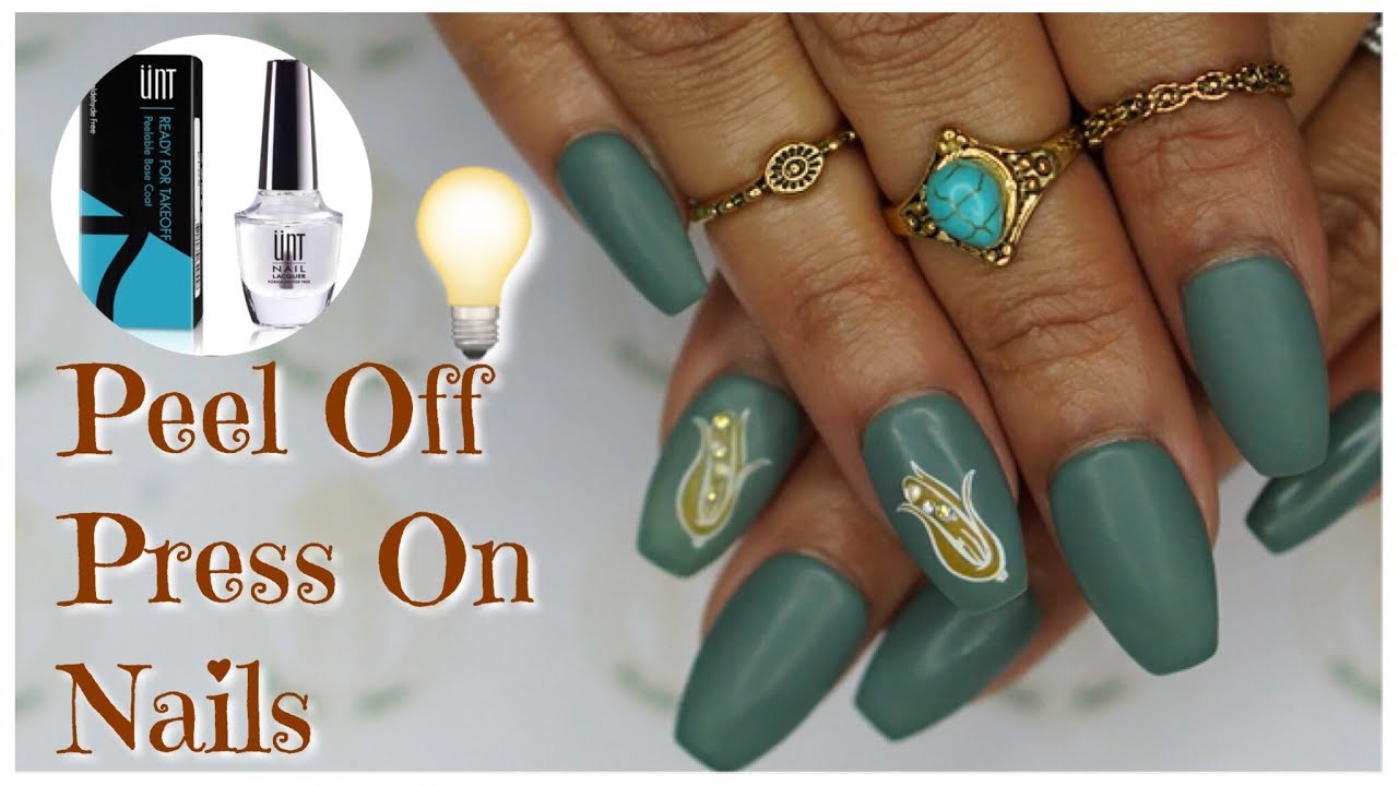 Press On Nail Hack (For Temporary Wear)  | Peel Off Base Coat | 2017 | DivaDollFlawless