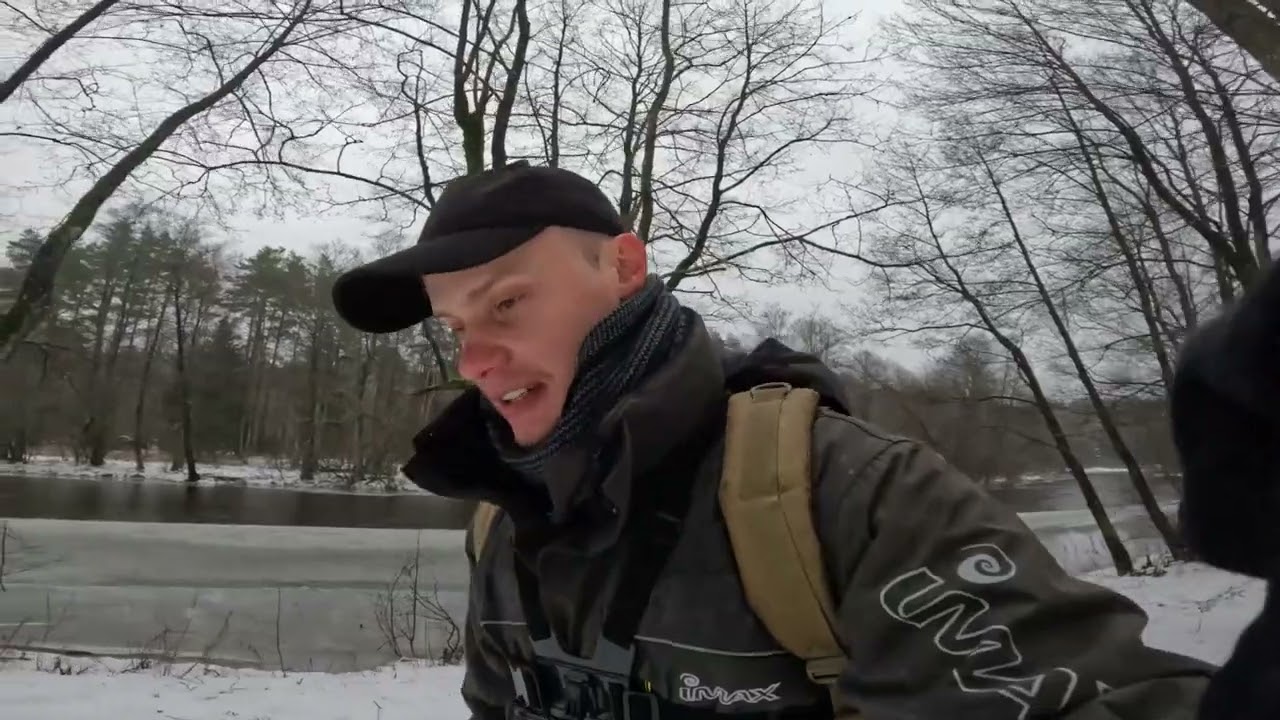 Spiningas žiemą upėje, šlakio žvejyba