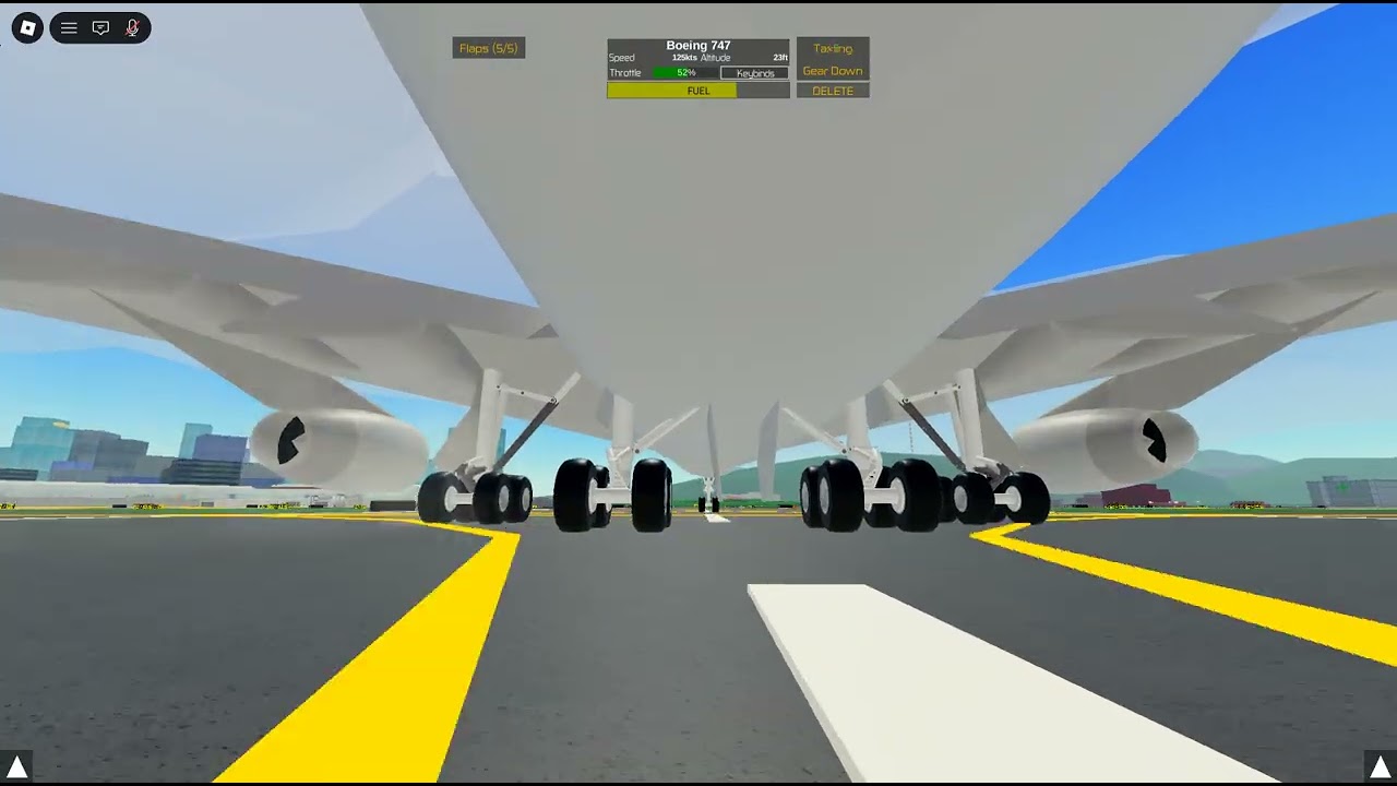 Buttering the Boeing 747 in Roblox