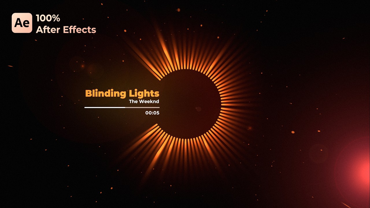 Make Glowing Audio Spectrum in After Effects - [No Plugins Required] - Beginner Friendly