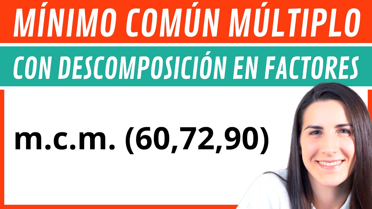 MÍNIMO COMÚN MÚLTIPLO (mcm) 🧩 Con Descomposición en Factores