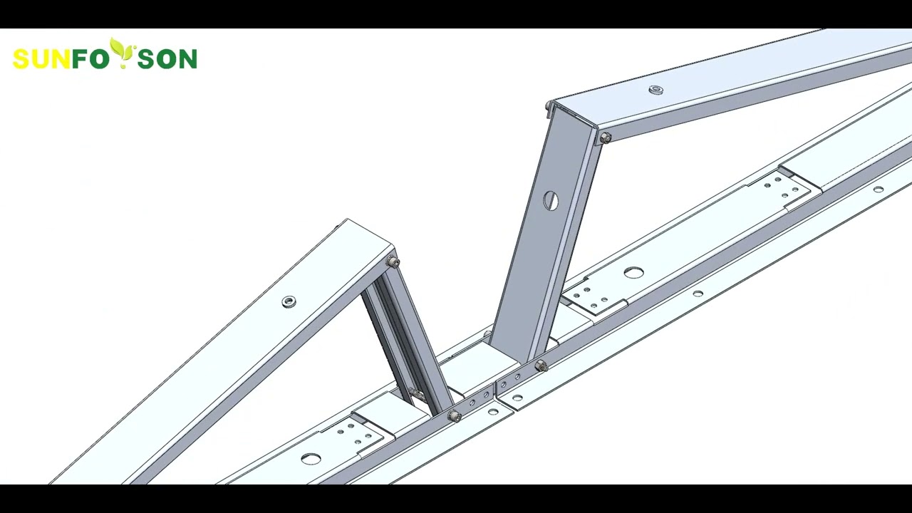 Quick Assembly Aluminum PV Module Mounting for Flat Roof | Non-Penetrating Ballasted System