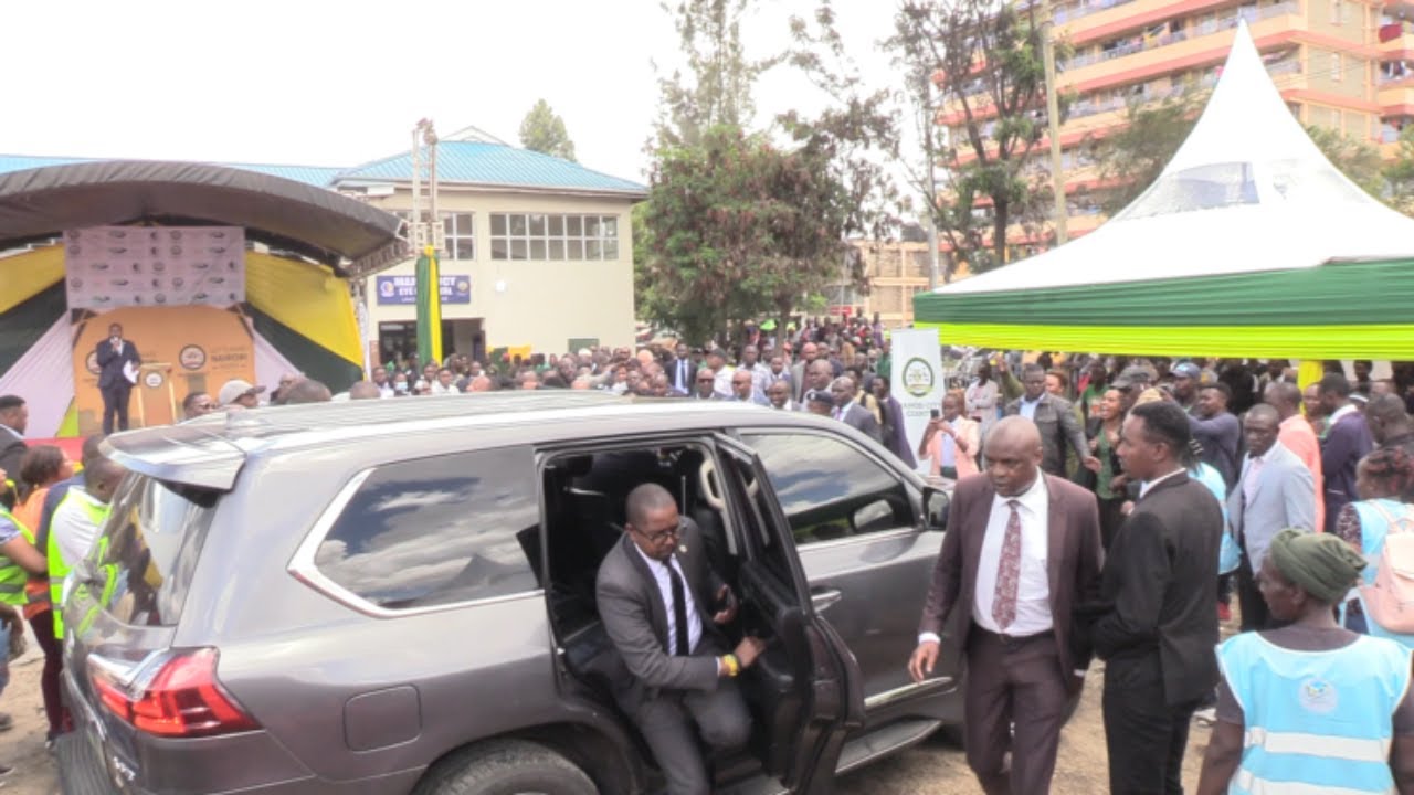 SEE HOW GOVERNOR SAKAJA ARRIVED AT MAMA LUCY HOSPITAL TO LAUNCH FIRST EVER EYE PUBLIC HOSPITAL