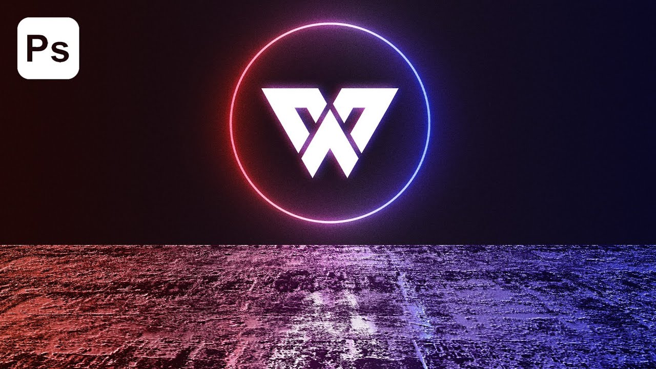 Dual Light Glowing Logo Design Photoshop Tutorial
