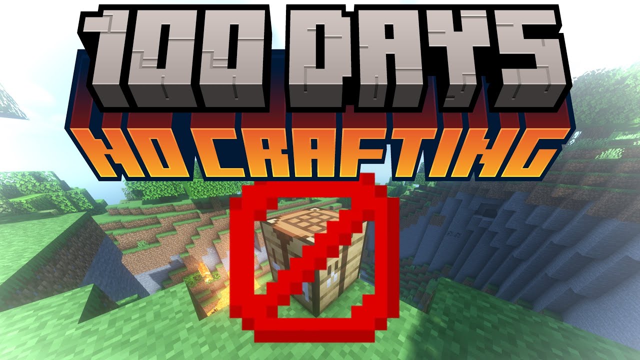 Minecraft, But I Survived 100 Days Without Crafting Anything!