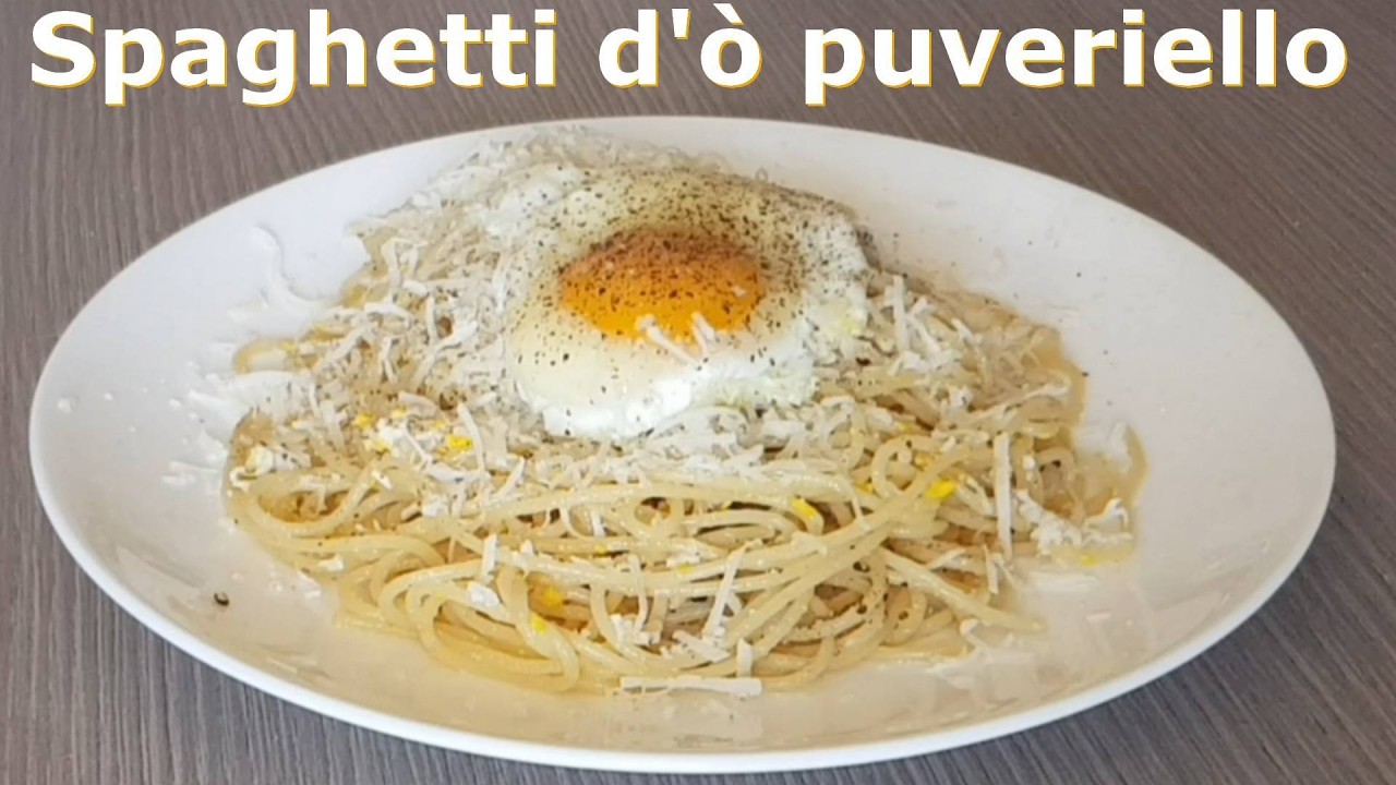 Spaghetti alla poverella. Pasta d'o puveriello, Spaghetti allo poverello. Ricetta Tradizionale.