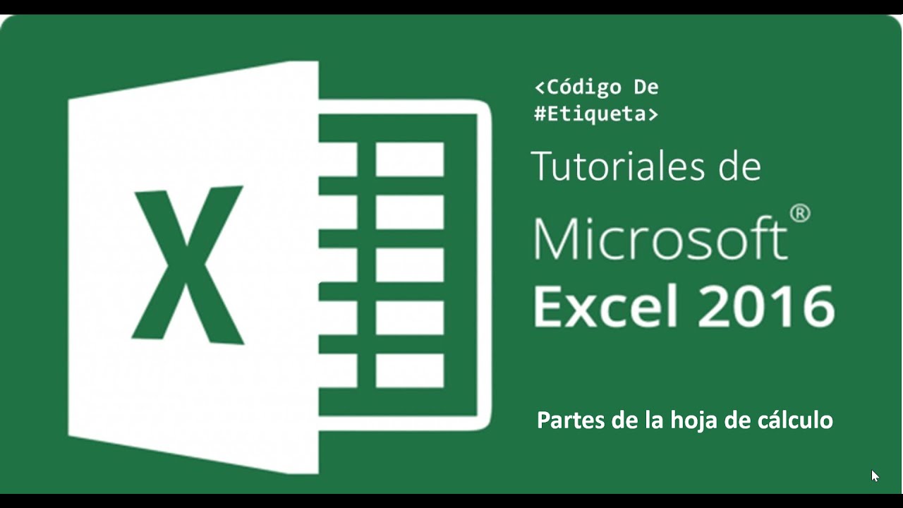 Partes de la hoja de calculo Excel