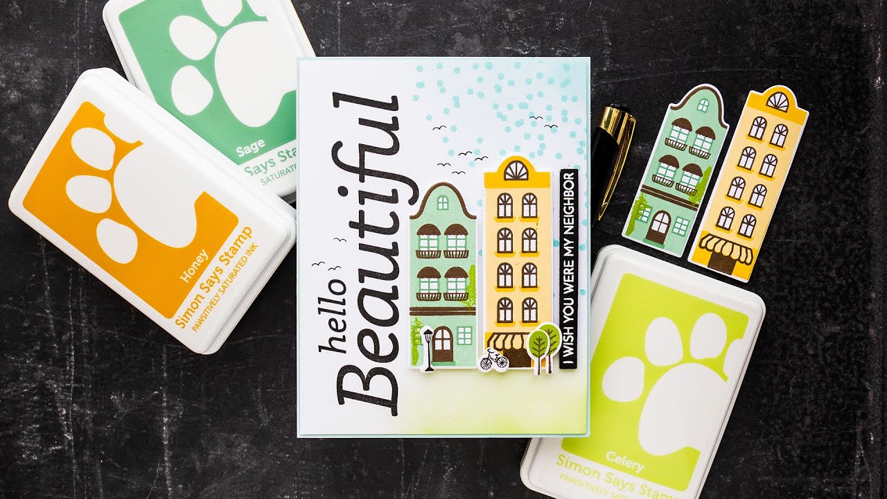 Stamp Layering Tutorial: Send Smiles Across the Miles with this On-Trend Village Set