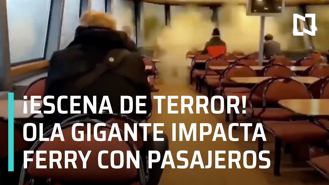Ola gigante impacta contra Ferry en Alemania, por la Tormenta Eunice - En Punto