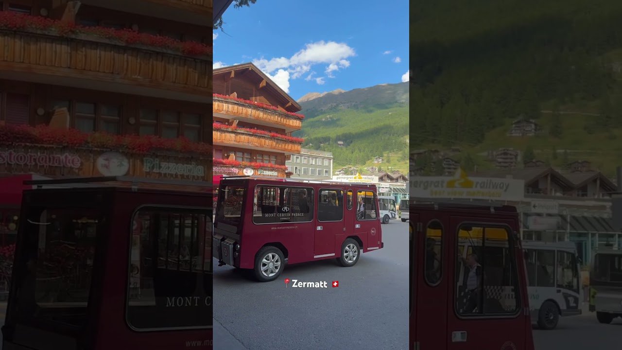 📍Zermatt - View from outside the train station 