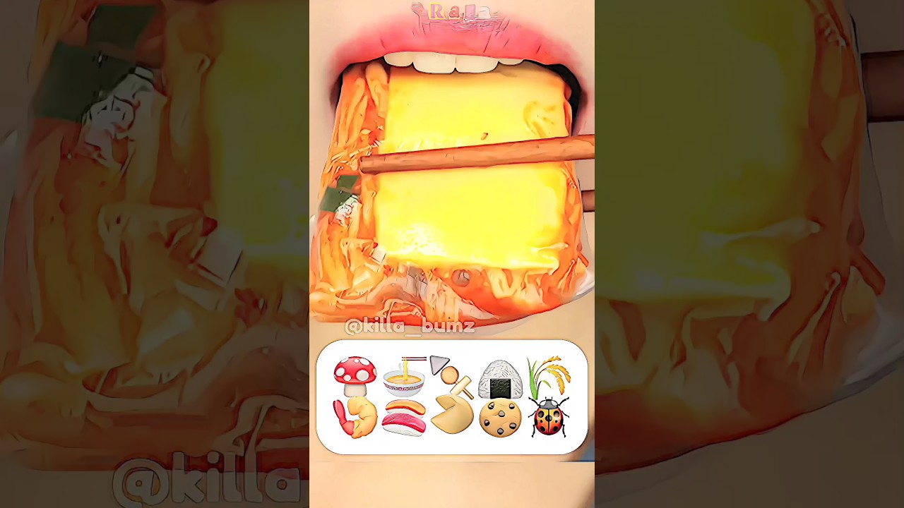 [ASMR] eating by emoji 🍄🥠Cr:&lrm;@RaraASMR_ req by: @Queensa_bumz #asmr #eatingsounds #fypシ