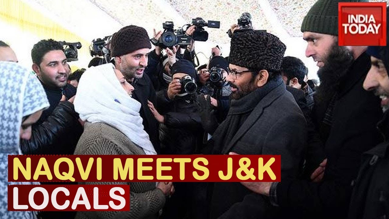 Naqvi Meets Locals, Claims Positive Environment In J&K After Abrogation Of Art 370