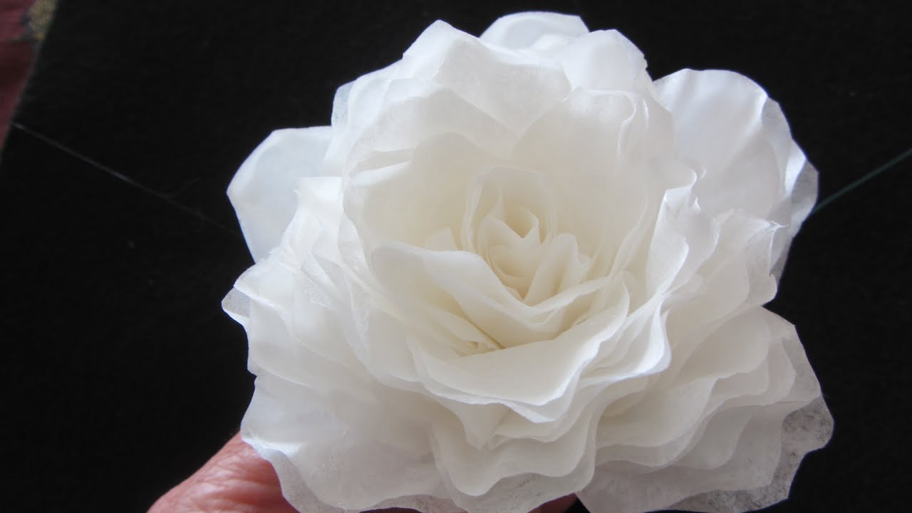 How To Make This Elegant Coffee Filter Rose  QUICK