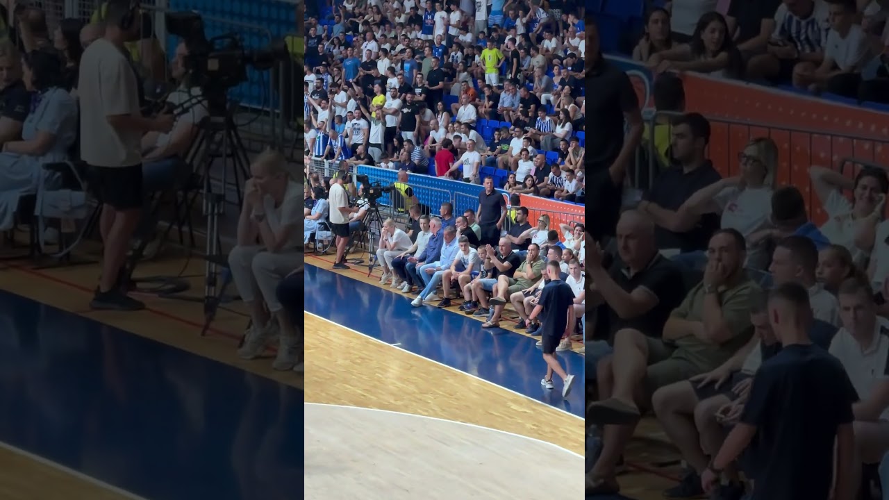 Ko&scaron;arka&scaron;ki agent Mi&scaron;ko Ražnatović u Morači prati meč Budućnost - #KKPartizan #abaliga