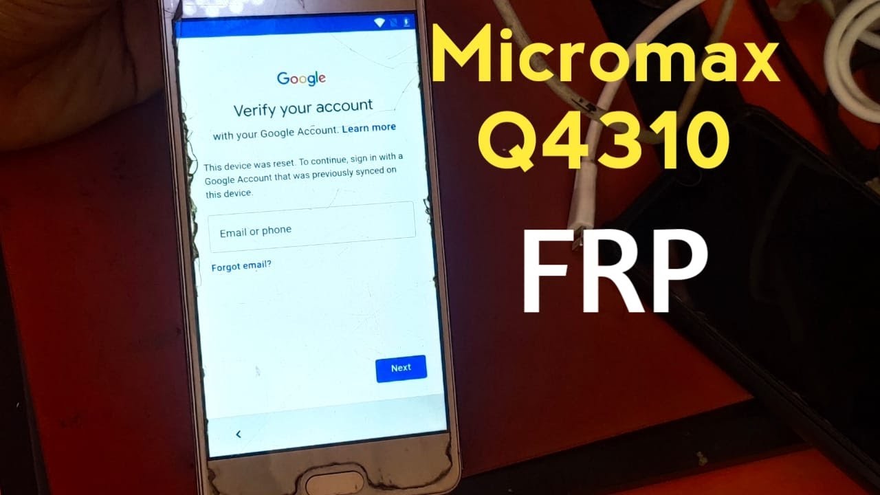Micromax Q4310 frp unlock bypass