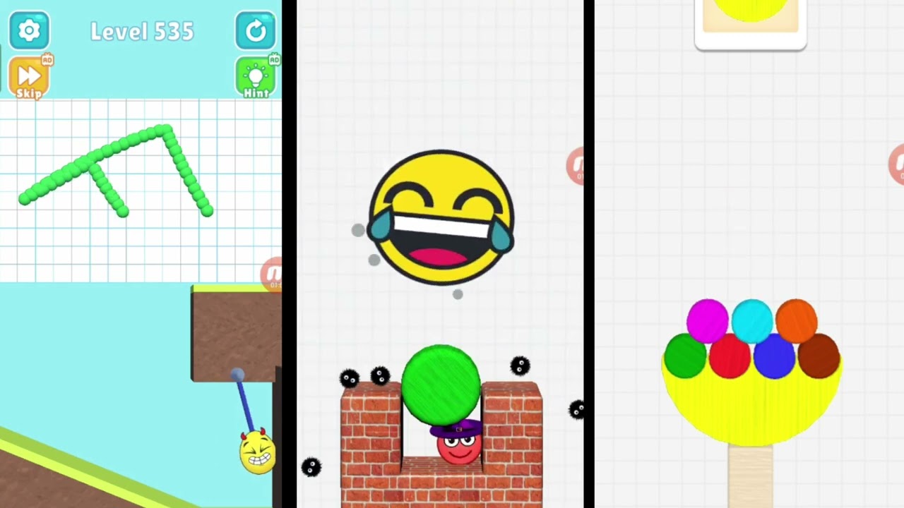 Color Block Builder vs Draw to Crash: Smash Angry Egg vs Hide Ball: Brain Teaser Game! ASMR Game!
