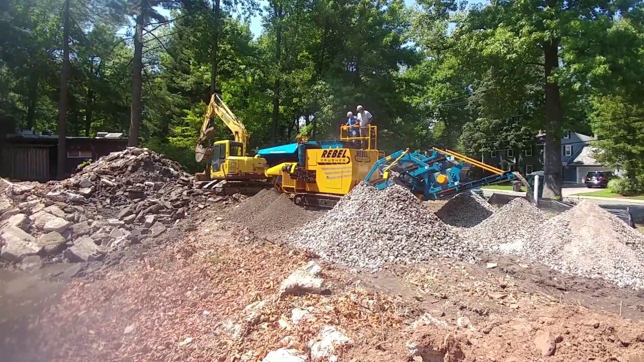 Brand New Rebel Crusher - Actual Client Setup! On-Site Demolition