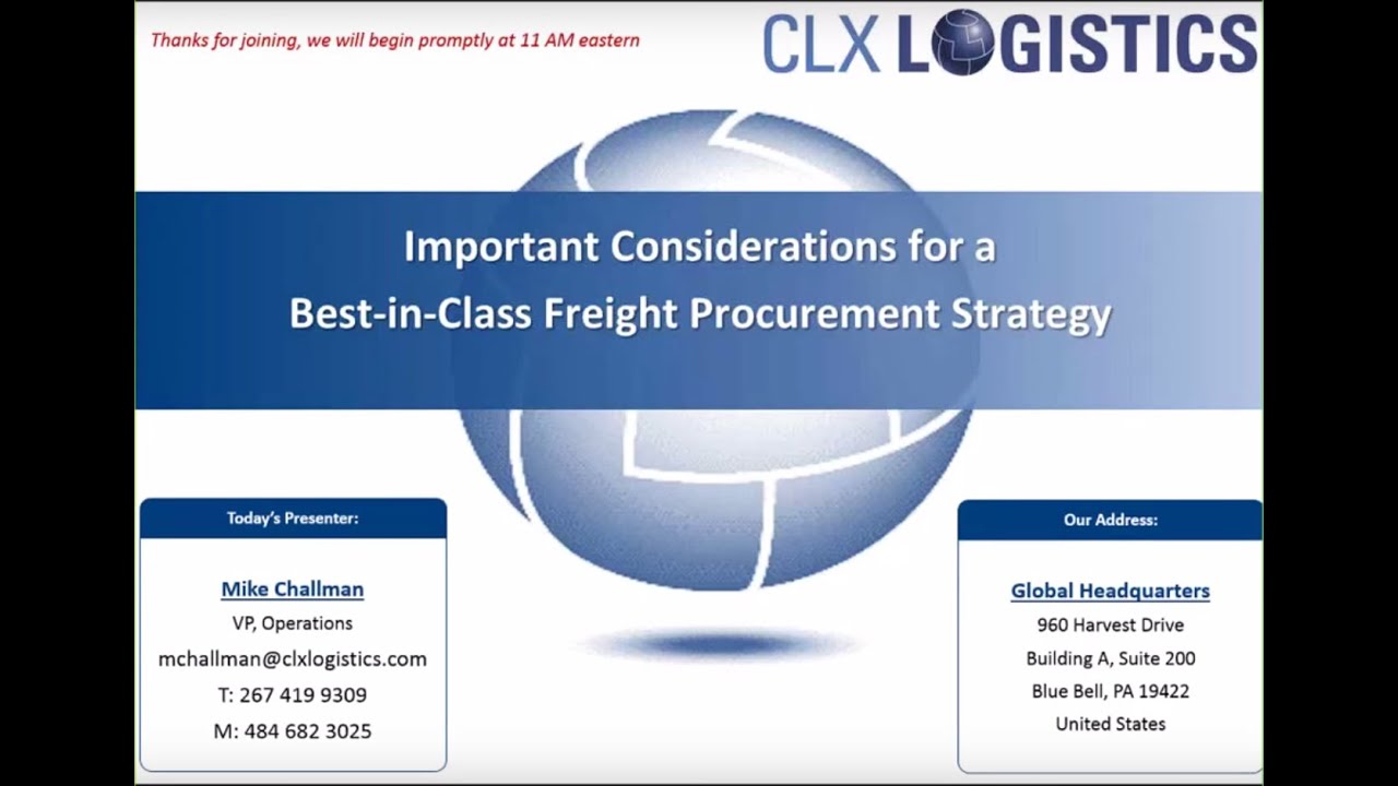 Best Practices for Freight Rate Procurement in Today’s Market Webinar