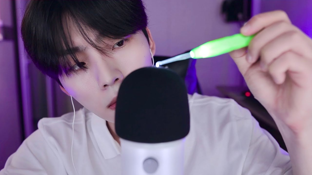 ASMR 귀이개와 손으로 마이크 긁기 | Scratching the microphone with ear pick and hand