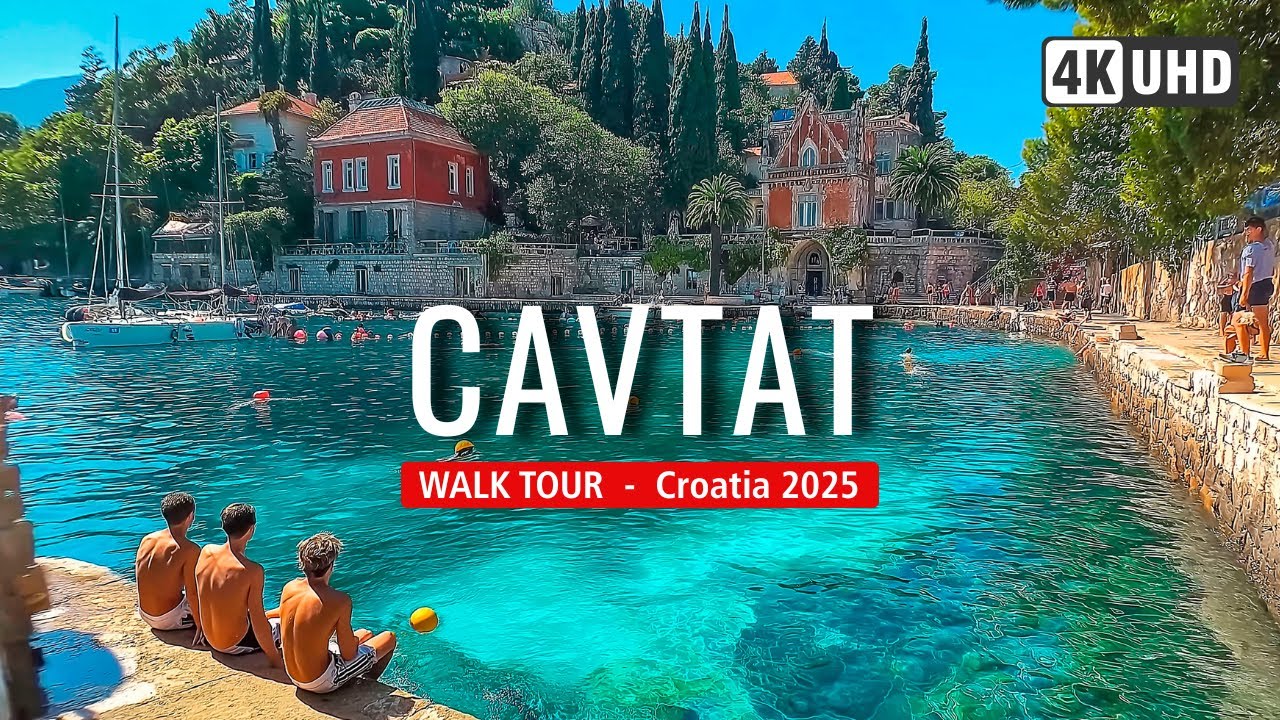Пешеходная экскурсия по КАВТАТУ 4K 🇭🇷 | Скрытая жемчужина Адриатики недалеко от Дубровника