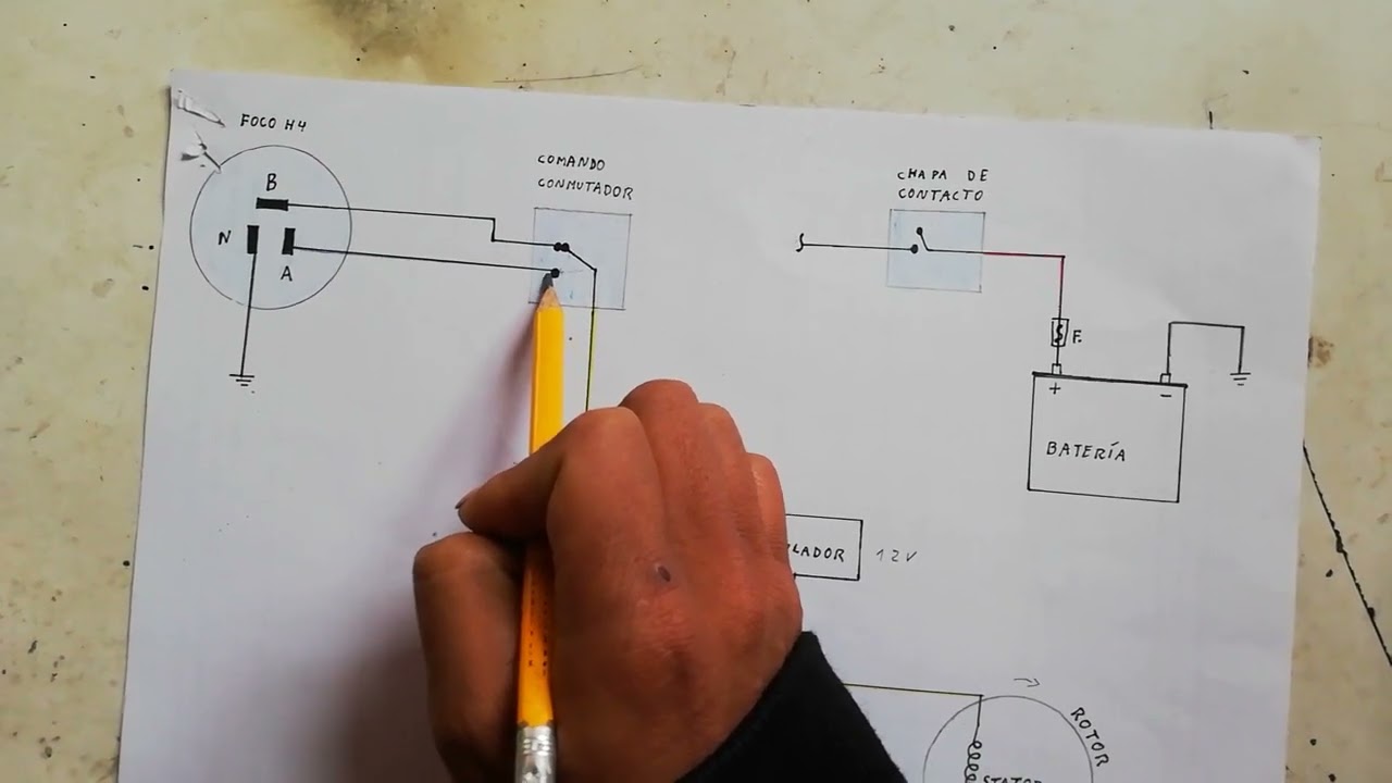 Cambiar de corriente alterna a corriente contínua | Luz delantera de moto