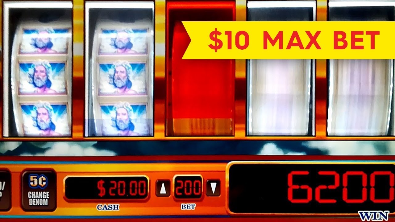 Zeus Slot - $10 Max Bet - BIG WIN BONUS!