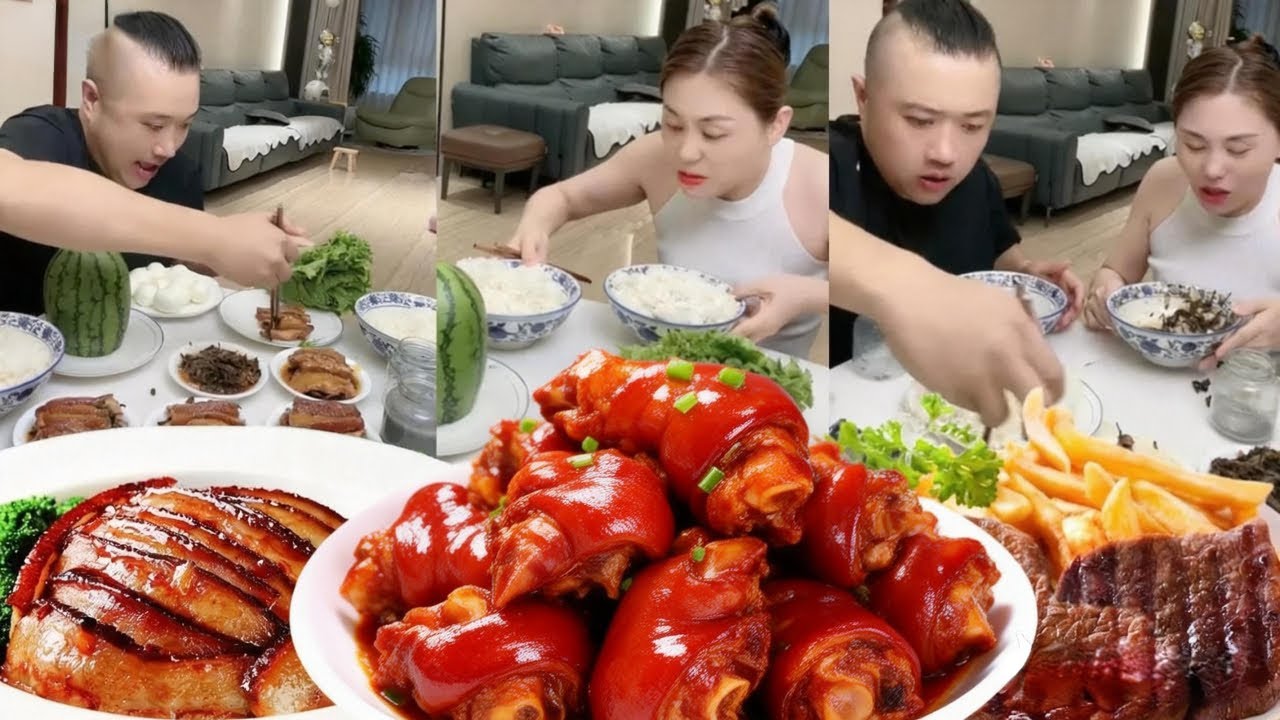 自私老公抢走所有饭菜，不料我碗里竟然有大肘子，他当场气哭！