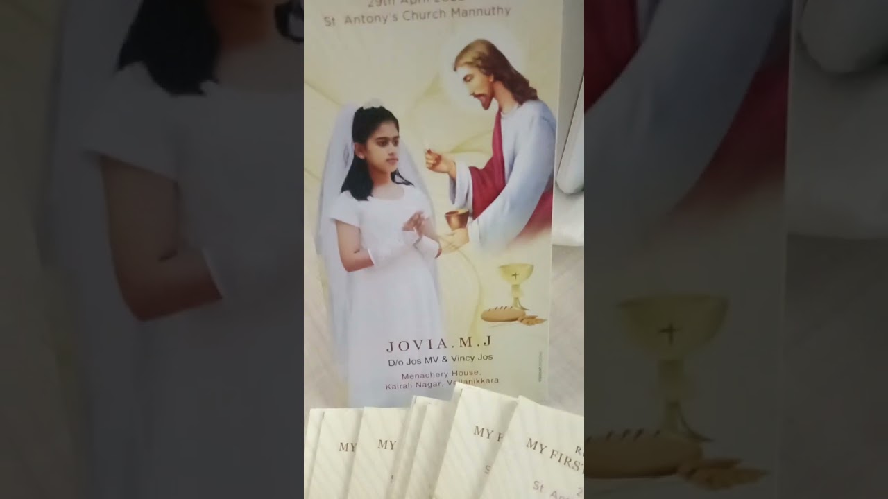 Holy Communion card design and print in thrissur-kerala #holycommunion #firstcommunion