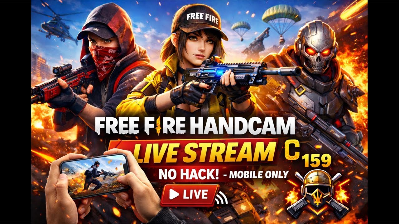 FREE FIRE HANDCAM LIVE 🔴 Real Mobile Gameplay | No Hack | Bangla FF