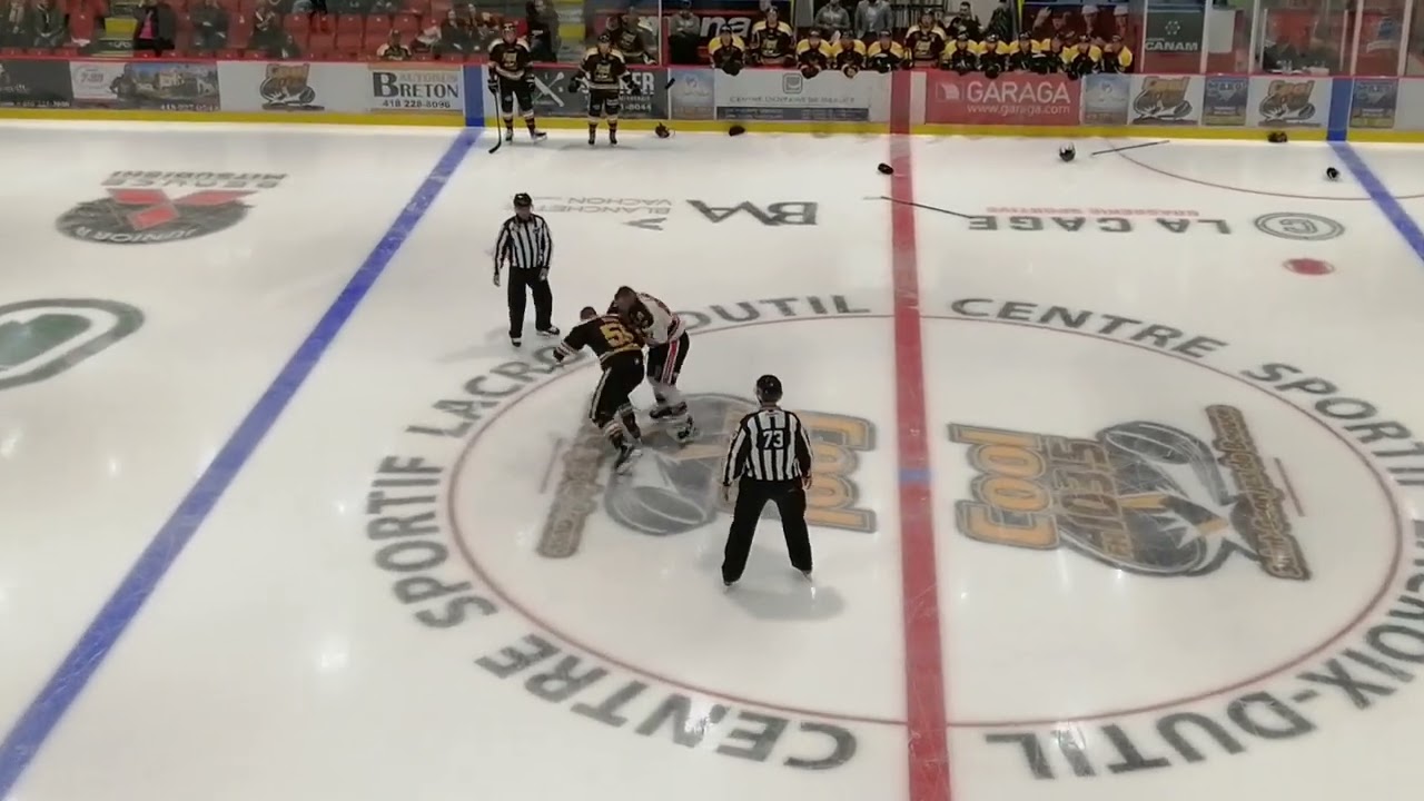 Fight/Bagarre Dave Hamel vs David Lacroix 26 f&eacute;vrier 2022